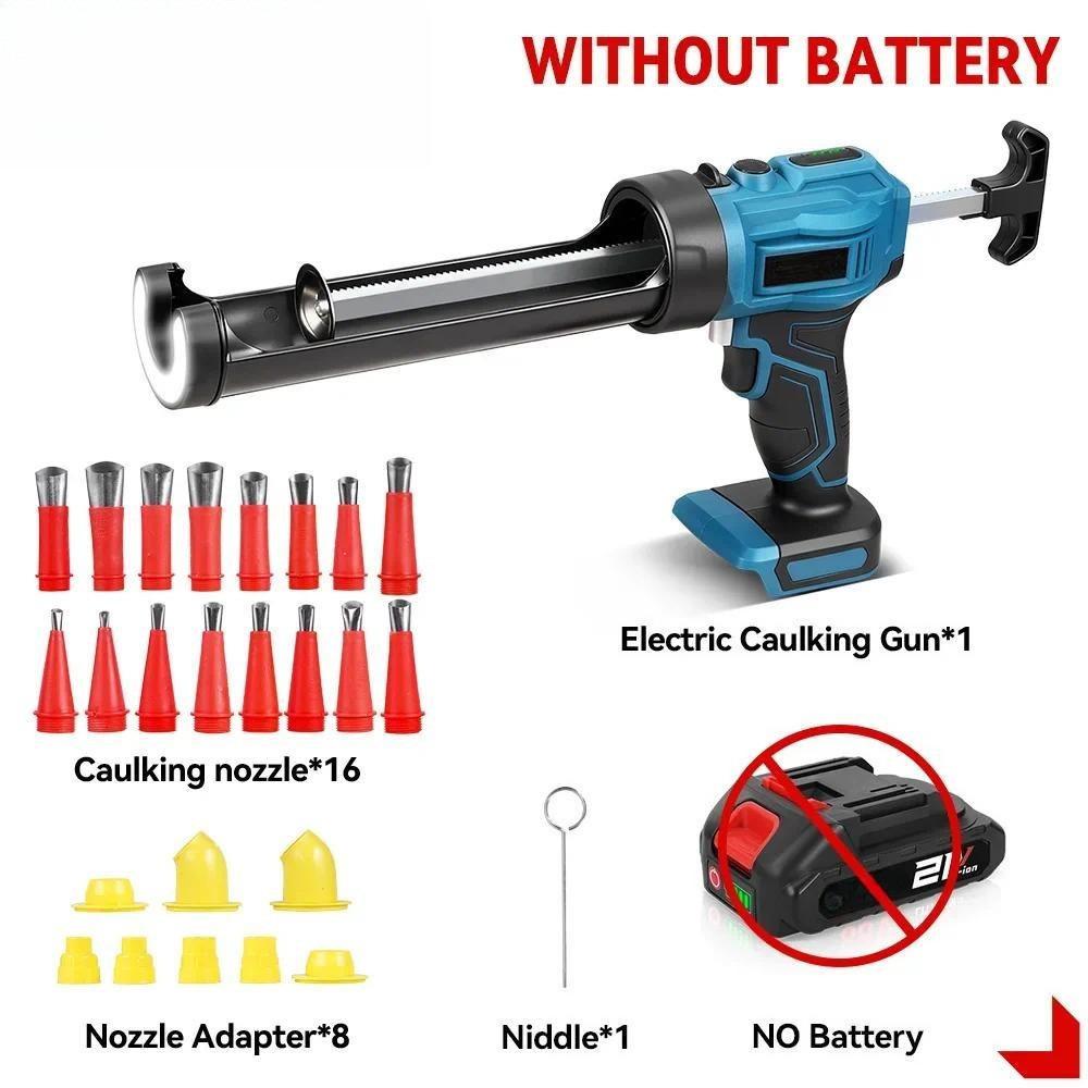 Pistola per sigillante elettrica portatile senza fili 4 velocità regolabili Pistola per colla per vetro Professionale Cemento Adesivo Sigillante Strumento