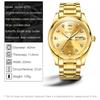 JINSHIDUN The New Business and leisure Men's Watch Fully Automatic Mechanical Watch Dual -daily Calendar Night Light Waterproof High -end Watch