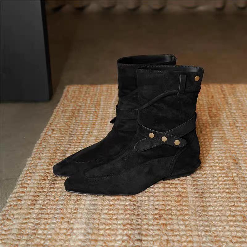 

Ankle Boots for Women Heeled Elegant Pointed Toe Shoes 2025 Winter Fashion Chelsea Boots New Low Heels Trend Dress Mujer Botas 35 чёрный