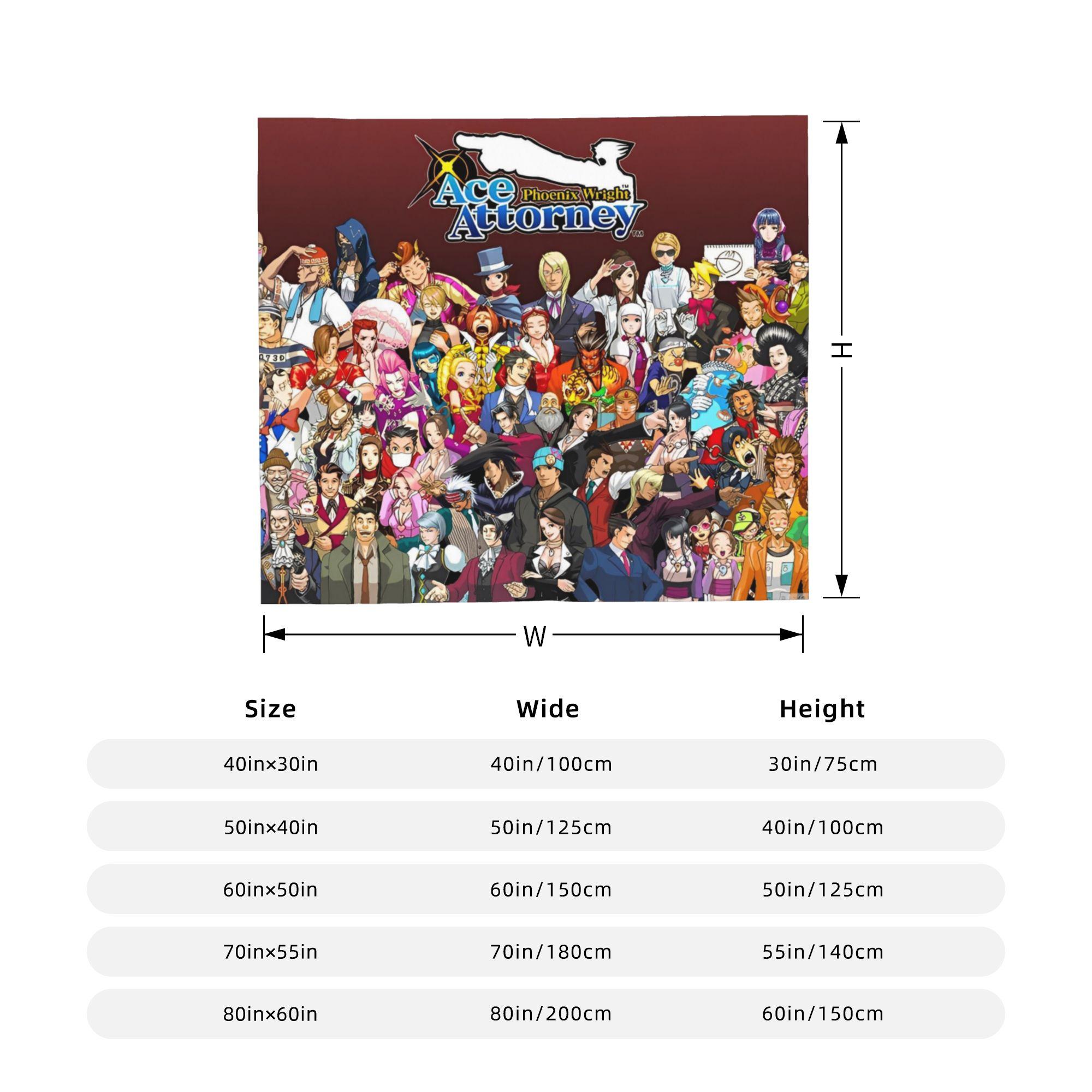 Objection Phoenix Wright Ace Attorney Blanket Velvet Decoration Naruhodo Ryuichi Multi-function Throw Blankets Car Bedspread Size: 75*100cm, Weight: 230 GSM