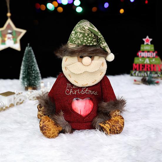 Julklappspåse Dragkedjedesign Stort Utrymme Återanvändbar Tyg Godispåse Snögubbe Jultomte Älgmönster Högtidlig Favörpåse