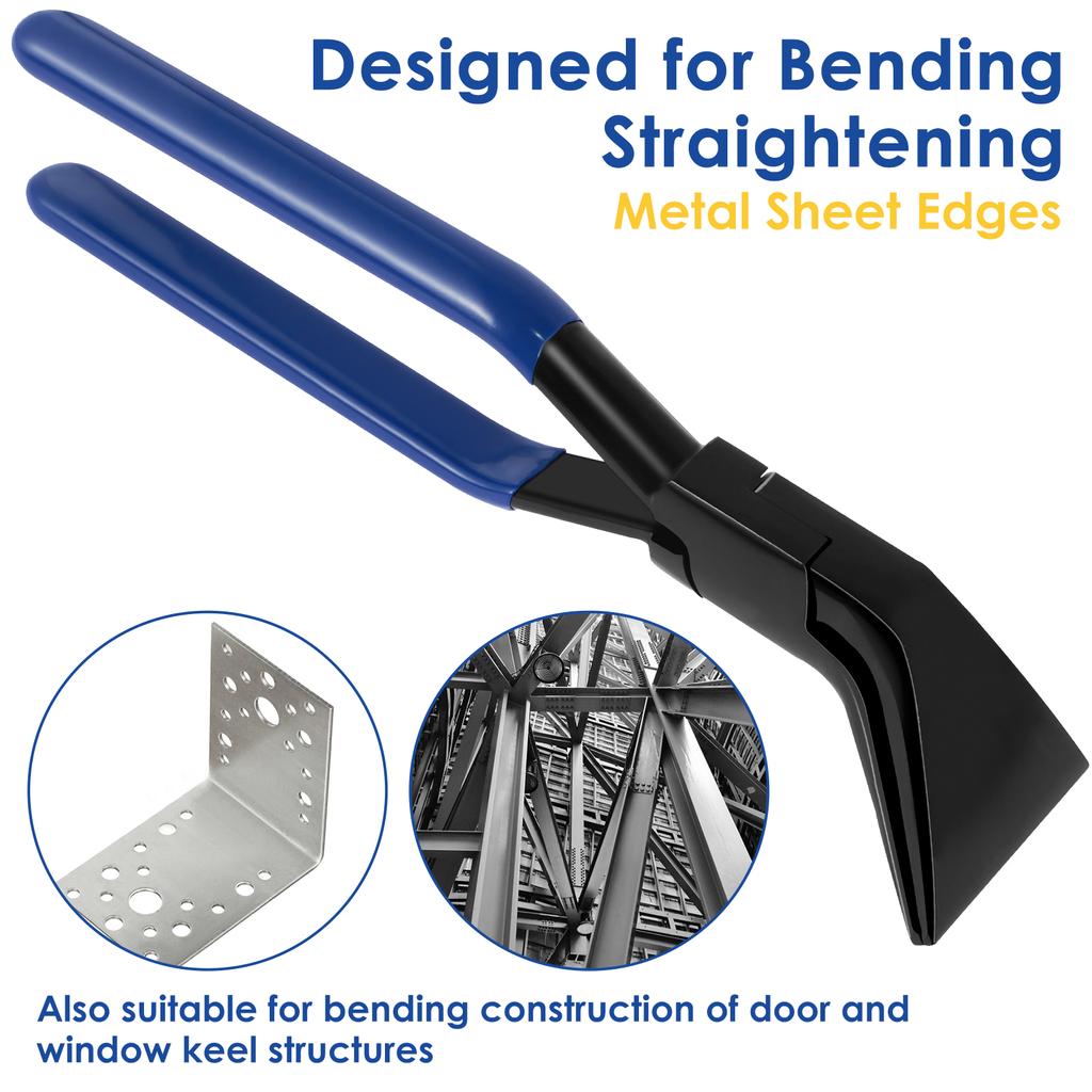 Hand Seamers Sheet Metal Tools Straight Jaw 45° Metal Bending Pliers for Bending and Flattening Sheet Metal Flattering Pliers