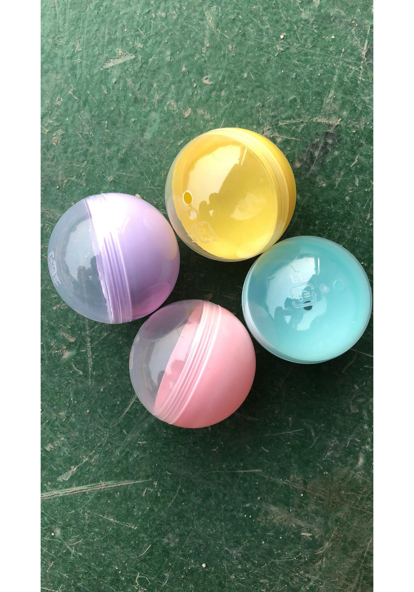 Colorful 50mm Gashapon Plastic Toy Egg Ball - Perfectly Round Capsule One Size