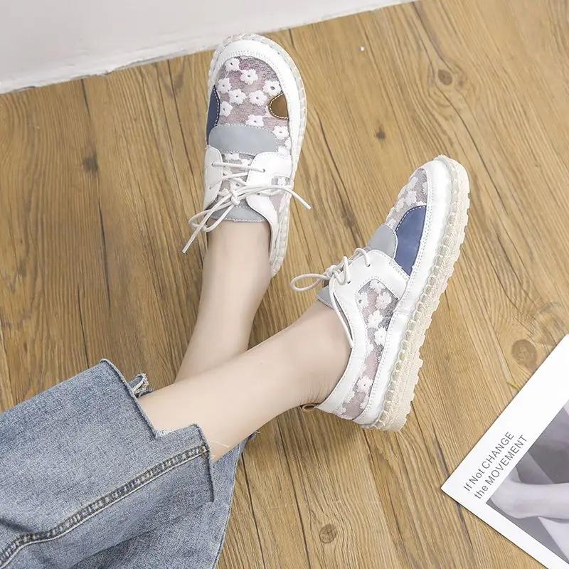 Fashion Light Flat Lace Up Ladies Footwear On Offer Sale High Quality Cheap Deals Casual Comfortable and Elegant Walking Women's Shoes