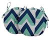 Vargottam Indoor Outdoor Round Bistro Chair Cushions Block Print 15-Inch Bistro Chair Pads Waterproof Seat Chair Cushion For Home