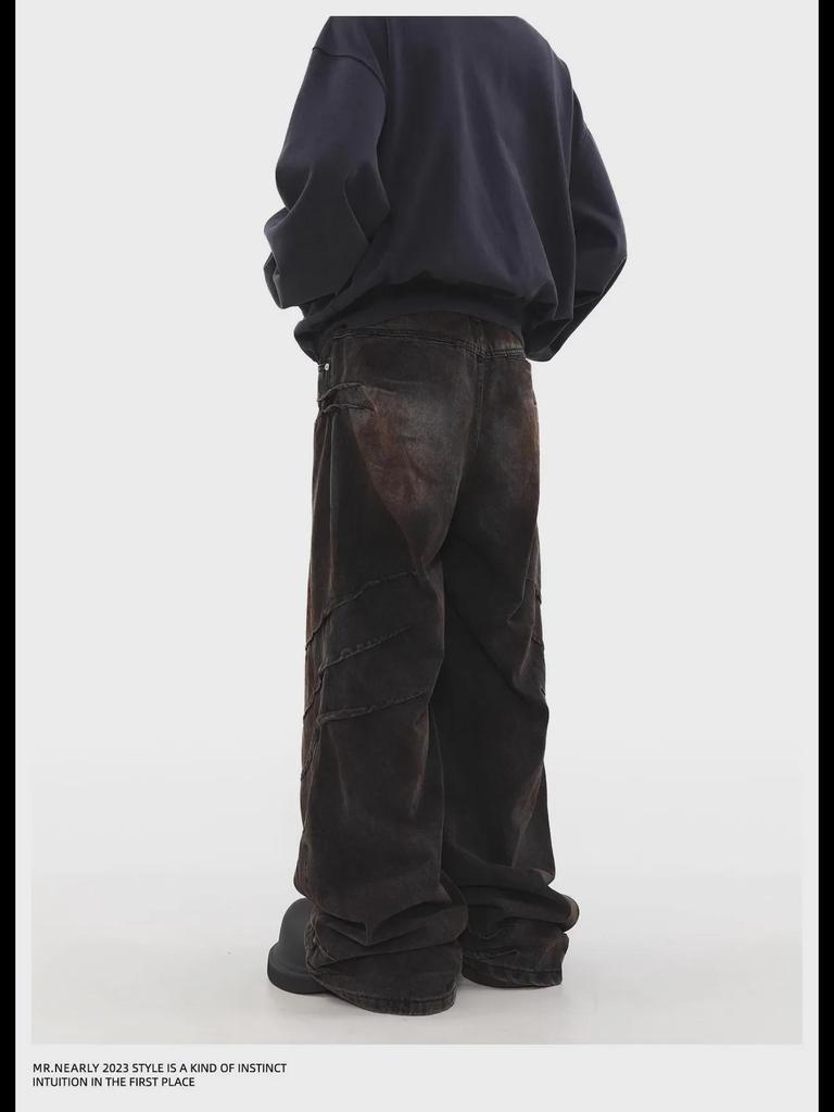 Jean ample à coupe droite pour homme: Design Américain Vintage High Street