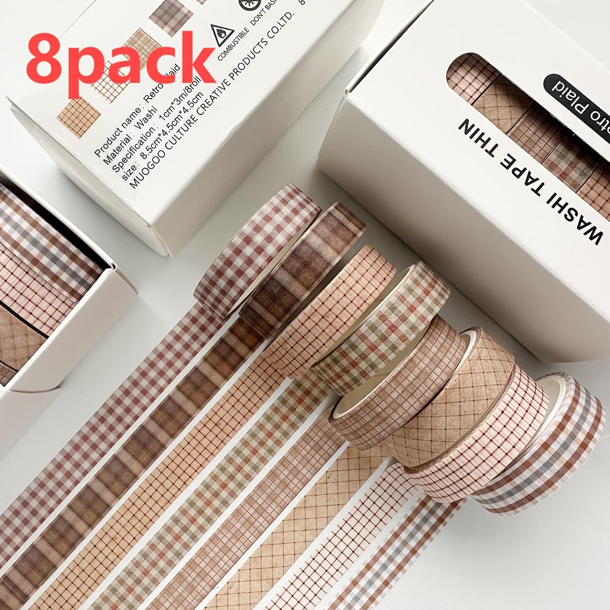 

8 Rolls/set Retro Style Paper Tape lattice hand tent tape small floral hand tent tape decorative material sticker