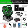 12-Line High Precision Green Light Infrared Laser Level and Floor Layout Instrument with Auto Line Drawing