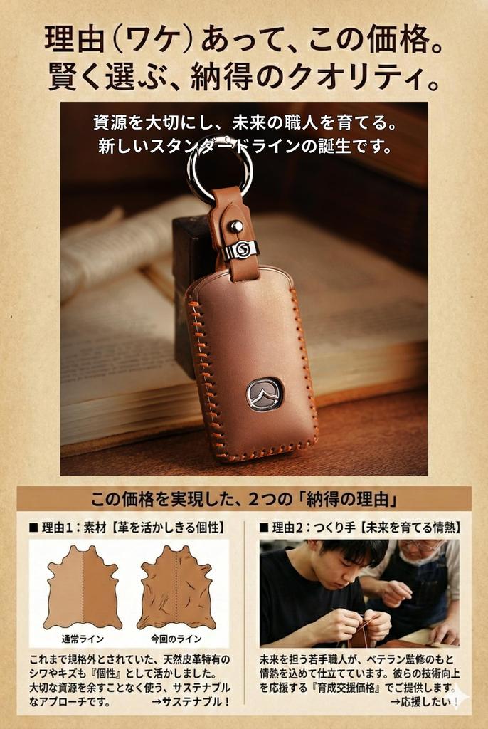 Smart Key Genuine Leather Key Compatible with Mazda Compatible Accessory Black 3 [Hallmo] Case, Cover,