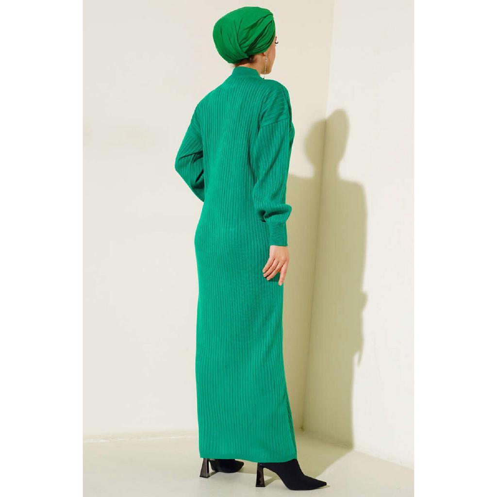 15900 Length Hijab Knitwear Dress - Black