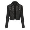 Women Leather Jacket Slim Fit Pu Zipper Outerwear Long Sleeve Lapel Collar for Fall Winter