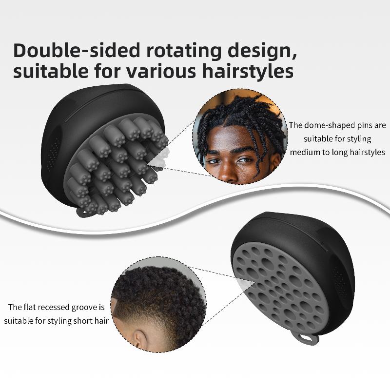 Silicone Hair Curly Twist Magic Barber Brush African Coil Wave Dread Natural Hair Brush Hair Style Tool Salon Accessories