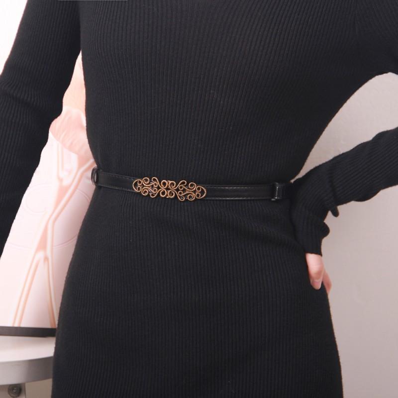 Womens Slim Adjustable Waist Belt With Alloy Buckle Sweater Dress Casual Office Wear