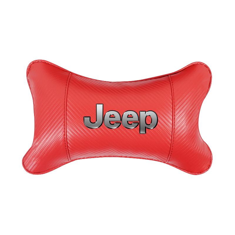 Breathable Car Headrest Leather Neck Pillow Protection For Jeep Grand Cherokee Wrangler JK Gladiator Compass Renegade Wagoneer