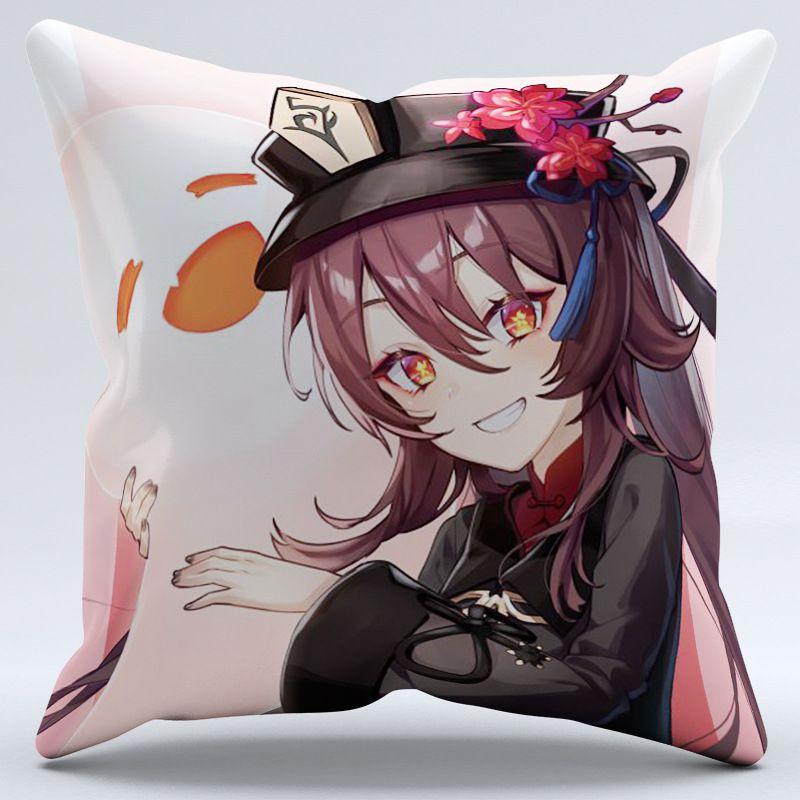 Genshin Impact Hu Tao Pillow Case Home Decorative Magical Anime Cushion Game