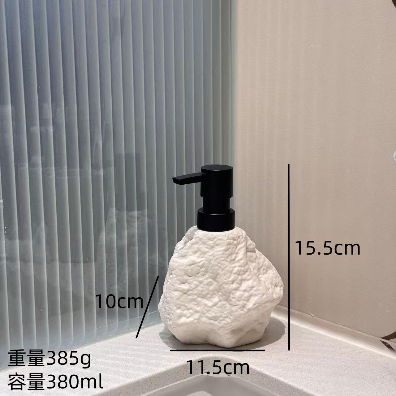 380ml soap dispenser  pneumatic rock shaped ceramic press bottle lotion hand sanitizer bottle press type split bottle  dispenser
