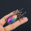 Rainbow Solar Quartz 999 Copper Wire Wrapped Pendant, Handmade Gemstone Pendant Jewelry, Gifts For Wife Brand New Pendant