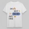Women's Classic T-Shirt Do Not Trust Anyone Rainbow Graphic Cotton Plus Size Tee