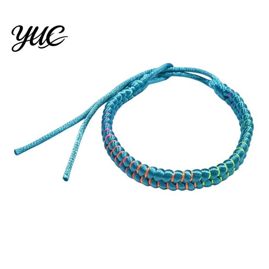 Cavigliere Intrecciate Minimaliste Bracciale da Surfista, Braccialetti Colorati Regolabili Fatti a Mano per Amicizia Donna Boho Polso Uomo Cavo in Poliestere Resistente Polso