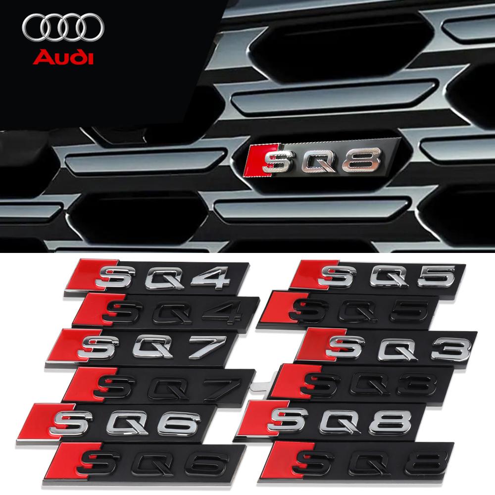 For S SQ3 SQ4 SQ5 SQ6 SQ7 SQ7 Logo Car Styling Modification Accessorie 3D ABS Car Front Grille Emblem Decoration Center Cover