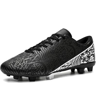 35-45 Herren-Fußballschuhe mit niedrigem Schaft, Outdoor-Fußballschuhe mit langen Nägeln, blau-weißes Porzellan, große Größe, Jugend- und Kinderfußballschuhe