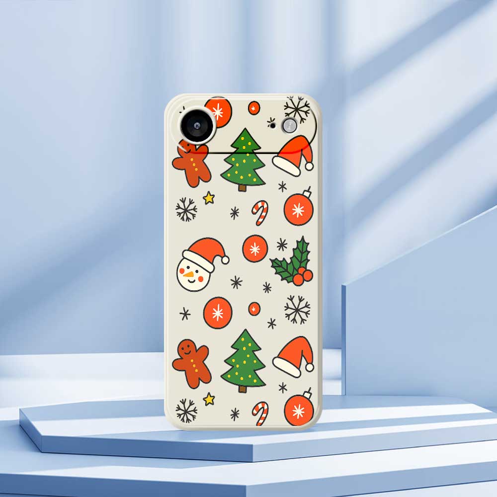 For iPhone Air Case Lovely Christmas Pattern Printing Straight Edge TPU Phone Back Cover