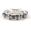Great CHROME HEARTS Ring Cross Band Ring Silver 925 Mens Used
