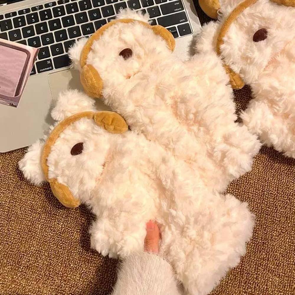 Windproof Winter Plush Gloves Flip-top Anti-cold Mittens Creative Cartoon Bear Gloves Outdoor