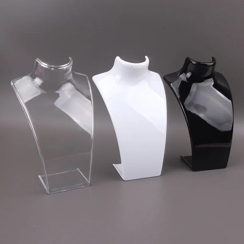 Plastic Mannequin Necklace Display Bust Stand Holder Jewellry Mannequin Bust Rack for Necklaces Pendant Earrings Display Shelf