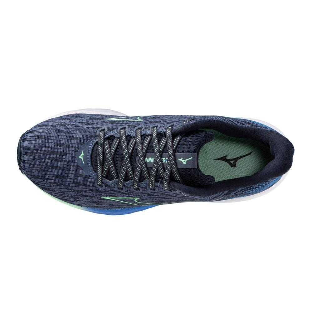 Mizuno Wave Rider 28 Fashion Non-Slip Low-Top Running Shoes Men Sneaker Vintage-Indigo 411456-8Z4S,J1GC240351