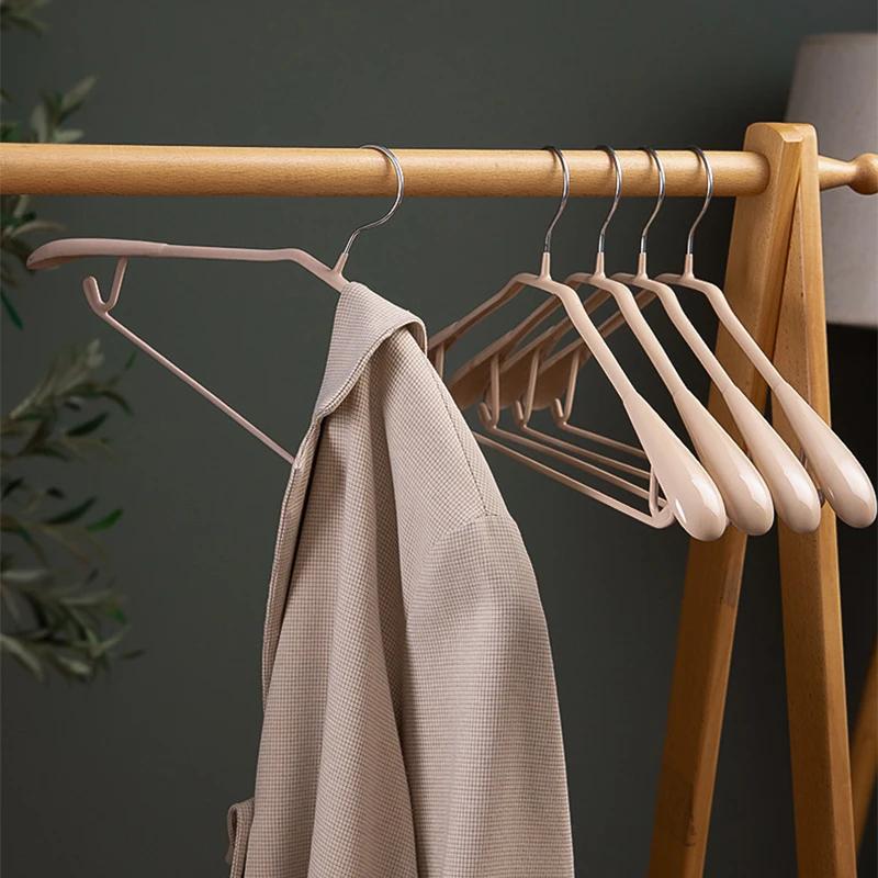 5/10/20PCS Wide-Shoulder Hanger,Multi-functional Non-slip Organizers with Hook for Suit Shirt Coat,Home Seamless Clothes Support