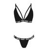 Vogue Women Ladies Letter Push Up Sleepwear Underwear G-String Thong Bra Lingerie Bandage Set Bikini Corset Sexy Sport