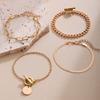 Hot-selling snake bone chain bracelet set, personalized and creative retro metal OT buckle chain bracelet