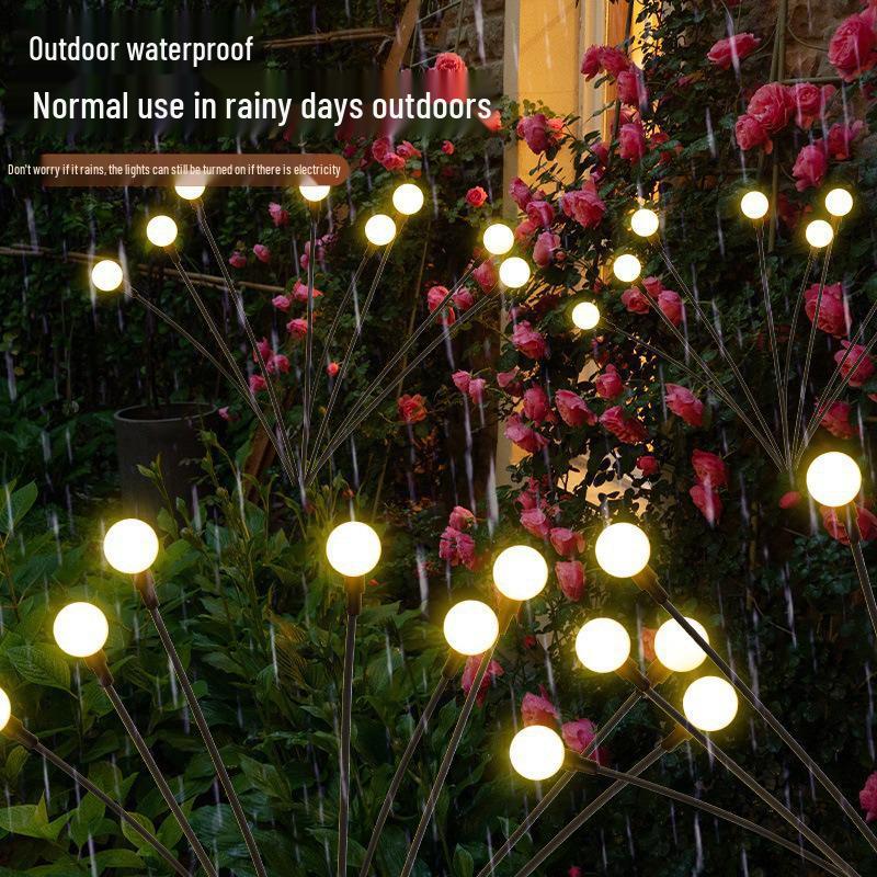 Waterproof Outdoor Solar Firefly Lights for Garden and Lawn Decoration