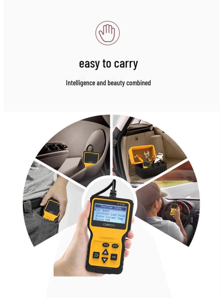 V310 OBD2 Car Diagnostic Tool & Fault Code Reader