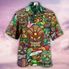 Camisas Hawaianas Transpirables Sueltas con Estampado 3D Modernas Geniales de Moda Tops para Fiesta en la Playa Mangas Cortas Verano para Hombre