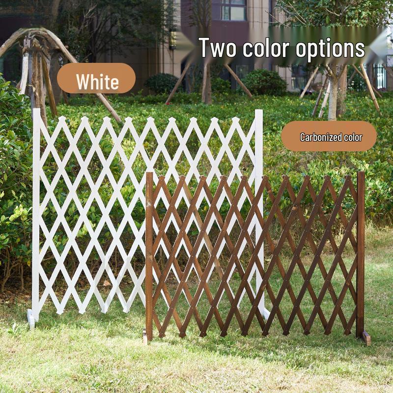 Zewnętrzne antykorozyjne rozsuwane drewniane ogrodzenie do ogrodu, na podwórko, na balkon wewnątrz i jako kojec dla psa.