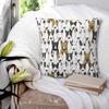 English Bull Terrier Hund Liebe Kissenbezug Kissenhülle für Sofa Lustige Tier-Wurfdecke Kissenbezug Wohnzimmer Schlafzimmer Dekoration
