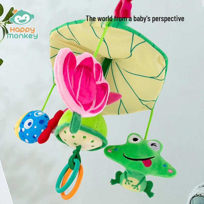 Happy Monkey Baby Crib Mobile: Newborn Bed Hanging Wind Chime & Sleep Aid Toy