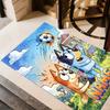Soccer Fun Bluey Customized Name Floor Mat Design for Dormitory Decorate Room Outdoor Entryway Antislip Carpet Anime Office Decor