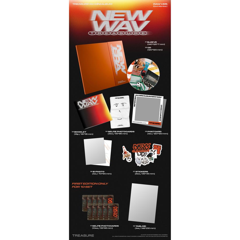 [Vorbestellung] Treasure 4. Mini-Album [NEW WAV] RAW Version (Online-Vorteil)