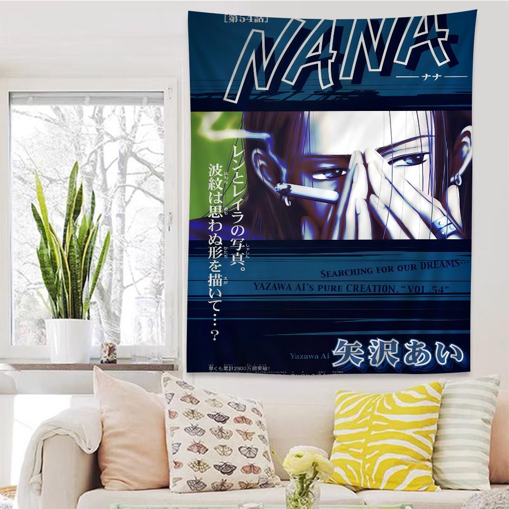 Anime Nana Hachi Koc w Stylu Mangowym Czarny Biały Koc Dekoracja Inspirowana Anime dla Shoujo Romantyczna Estetyka Domu Fani