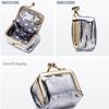 Exquisite Leather Jewelry Storage Box Pure Color Luxury Earring Necklace Wallet Clasp Closure Small Size Mini Coin Purse Women