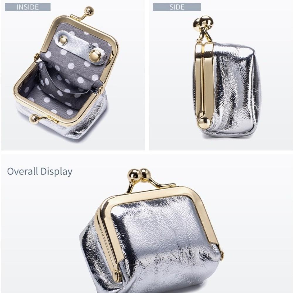 Exquisite Leather Jewelry Storage Box Pure Color Luxury Earring Necklace Wallet Clasp Closure Small Size Mini Coin Purse Women