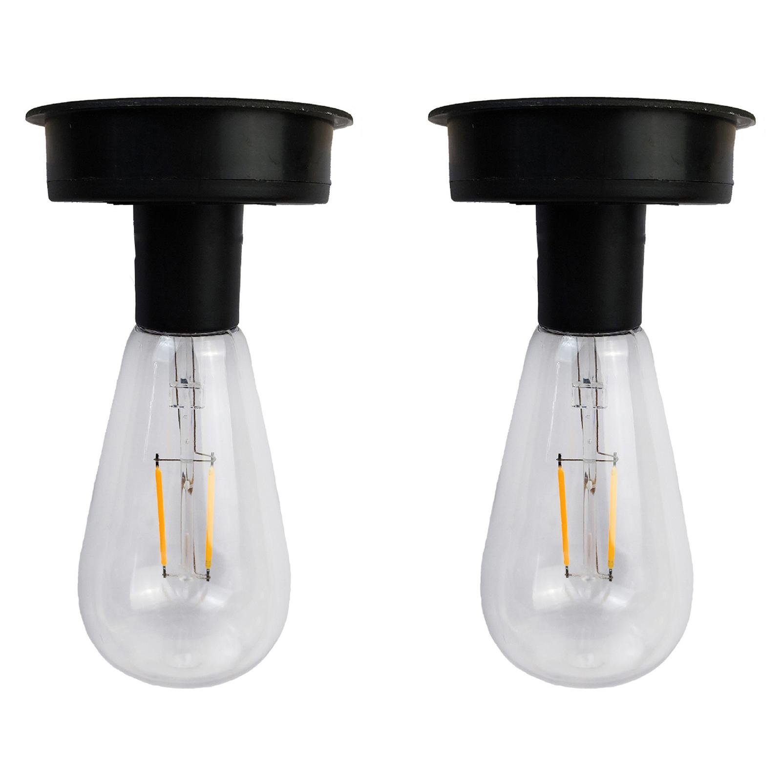 

2 шт. Солнечный светильник со сменной светодиодной лампой Солнечный свет IP44 Водонепроницаемый Атмосферный Декоративный Свет Уличный Кемпинг Пикник Лампа