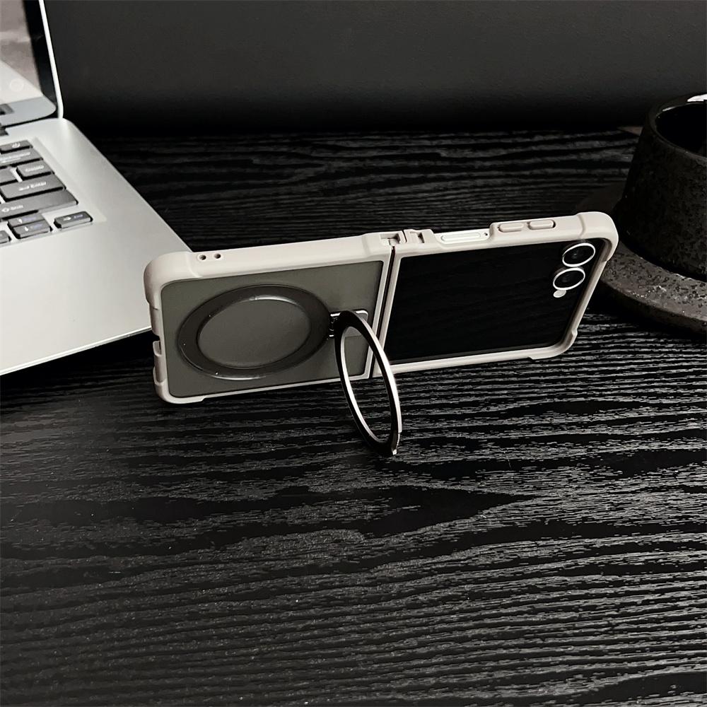 For Samsung Galaxy Z Flip7 5G Magnetic Case Kickstand Shockproof Matte PC+TPU Phone Cove