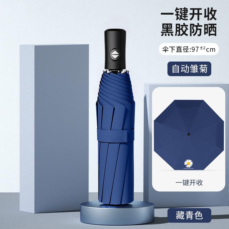 Folding umbrella sunscreen UV protection weather and rain dual-purpose vinyl sun umbrella parasol advertisement