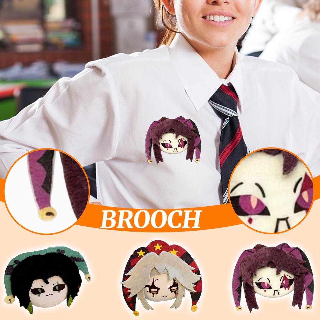 Anime Plush Badge Soft Material Handcrafted Character Design Decorative Brooch Pin Suitable for Bags Jackets and Accessories
