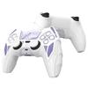 PlayVital PS5 Controller Silicone Mecha Rhino Shockproof Protective Easy Includes Thumb Grips and Compatible with Charging White and Light Purple
