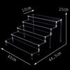 Ladder Acrylic Display Stand for Funko Figures,Cosmetics,Cupcake Perfume,Doll;Display Riser Rack Shelf for Decoration Organizer